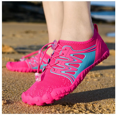 Zapatos acuáticos unisex de secado rápido con drenaje para vadeo, playa, deportes acuáticos, natación, yoga, buceo, surf y uso barefoot