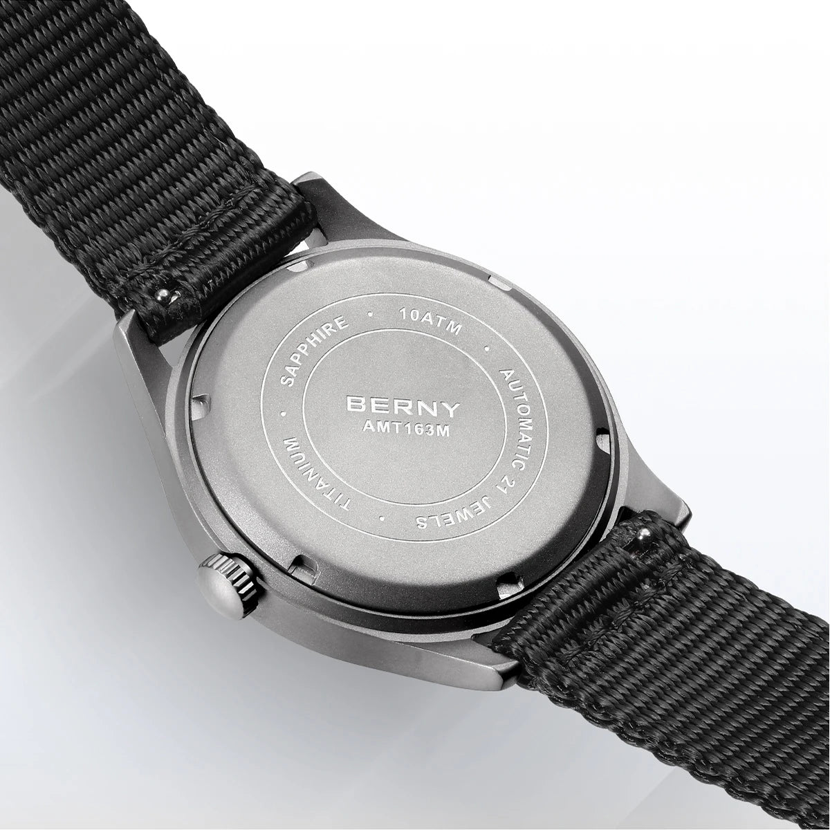BERNY Titanium Automatic Men's Field Watches Date Sapphire Super Luminous Sports Easy Read Outdoor 10ATM Mechanical Watch
