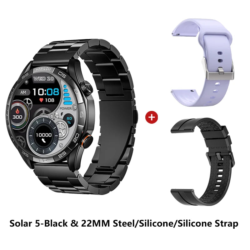 HAYLOU Solar 5 Smart Watch 1.58'' AMOLED Display Smart Watch Voice Calling 24H Health Monitoring 100+ Sport Modes Smartwatch