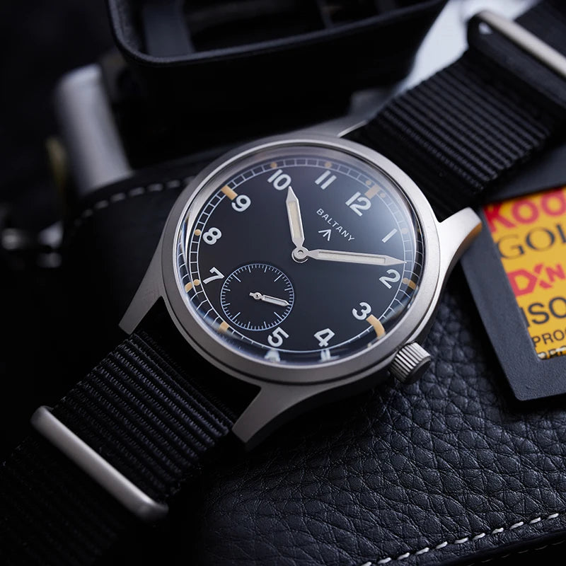Baltany Dirty Dozen Watch Man S2019 Military Vintage Wristwatch Small Seconds Hand VD78 Quartz Luminous 100M Waterproof Field Wa