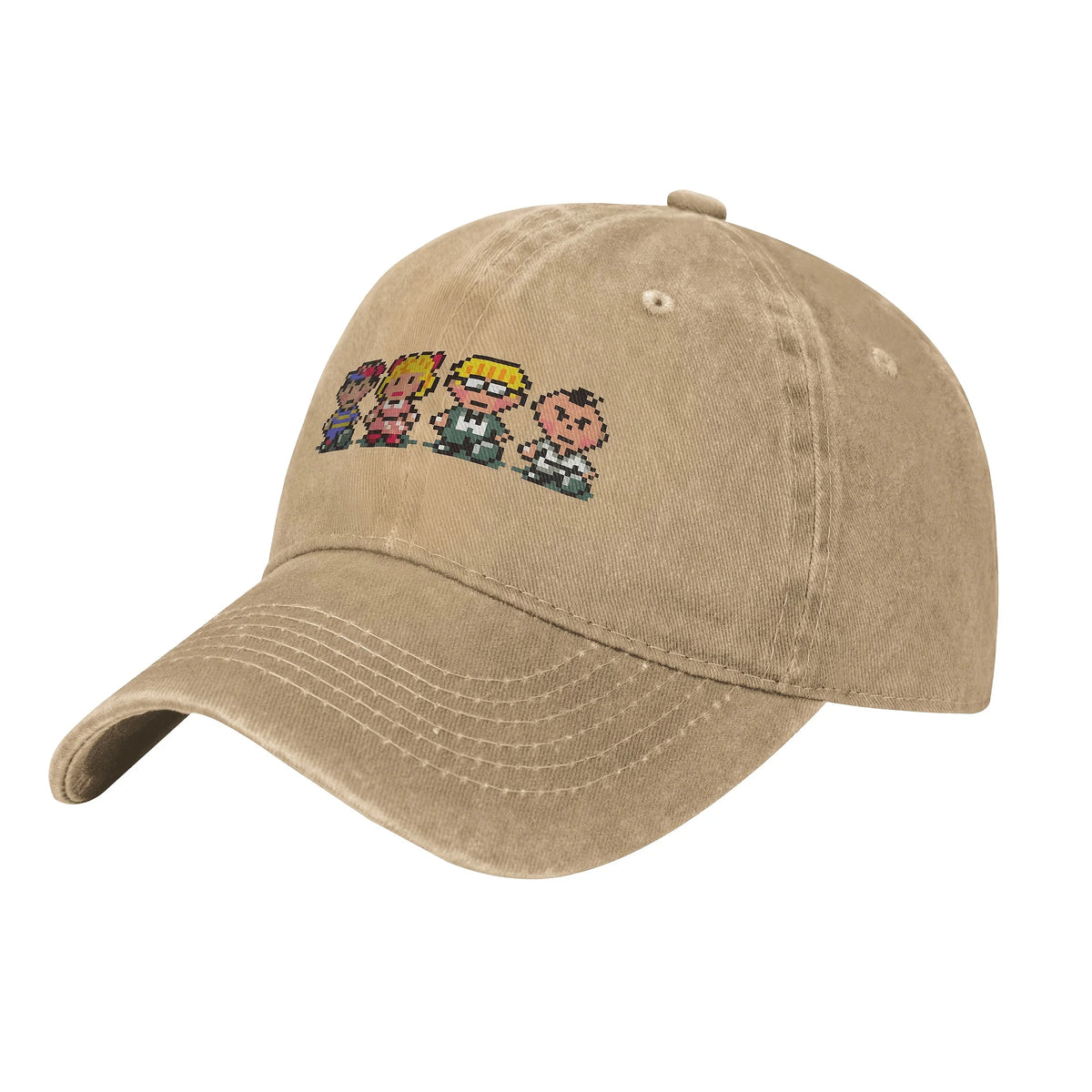 Earthbound Party Member Sprites baseballkasket – sort kasket med skygge, letvægtspolyester, sportsstil, kasket til kvinder og mænd, Par