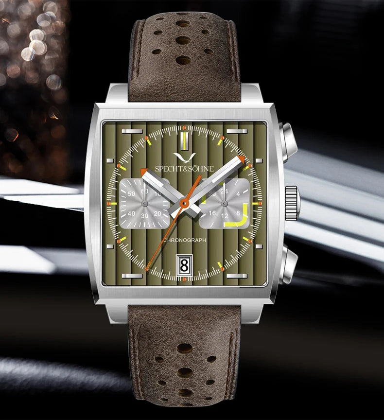 Specht&Sohne 2025 New Men's Watches Quartz Sport Watch Stainless Steel Leather Strap Japan Miyota VK63 Chronograph Reloj Hombre