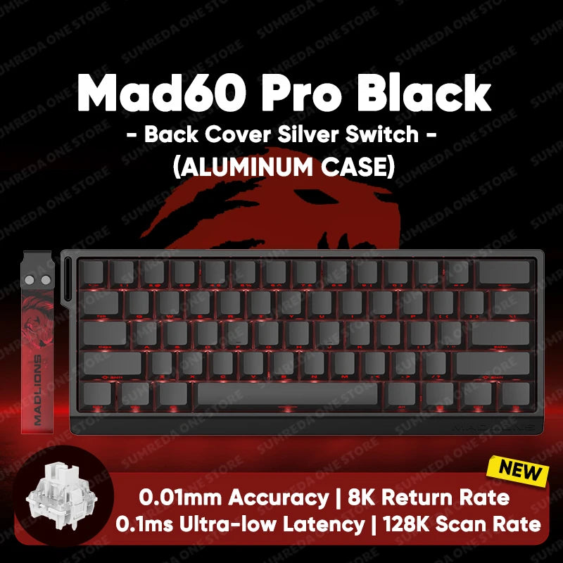 Madlions mad60he Mad60 Mad68 HE Mechanical Keyboard Magnetic Switch Mad60he Wired Game Keyboard Rapid Trigger Rgb Keyboard