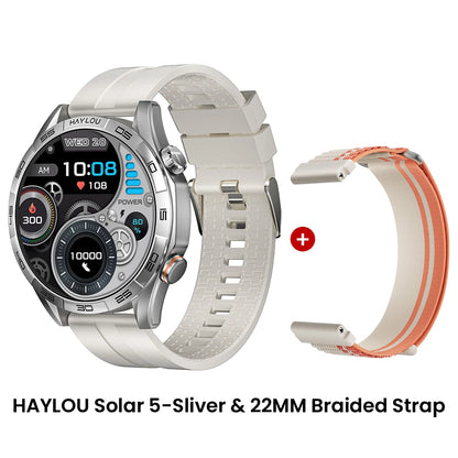 HAYLOU Solar 5 Smart Watch 1.58'' AMOLED Display Smart Watch Voice Calling 24H Health Monitoring 100+ Sport Modes Smartwatch