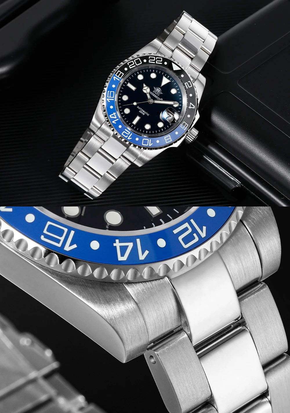 ADDIESDIVE 2025 New Men's Business Watch 200m Water Resistant 8215 Automatic Mechanical Watch Sapphire Crystal Luminous Watch