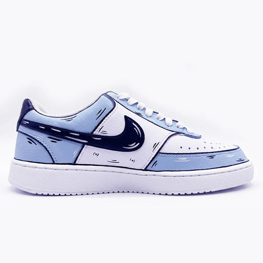 Custom Sneakers NIKE COURT VISION  Messy Line Design Wild Romantic Dream Comic Pattern Couple Matching Shoes Unisex retro shoes