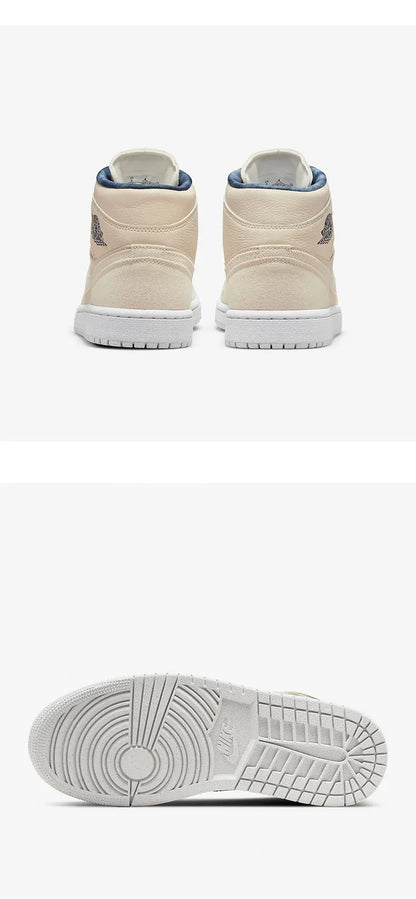 Nike Official Genuine Air Jordan 1 Women's Casual Durable High-top Sneakers DM9126-104