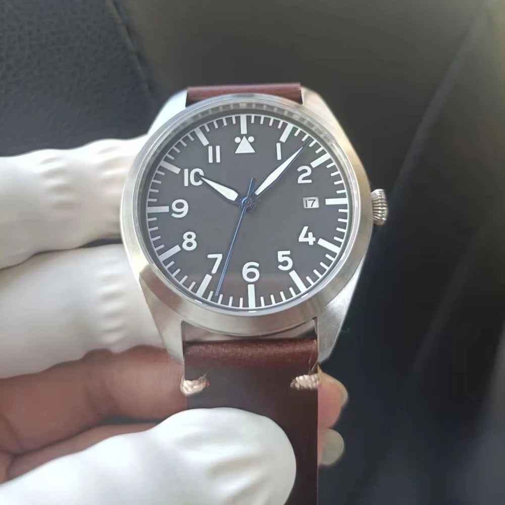 Swiss Aviator Pilot Automatic Watch Field Mechanical Timepieces Fliegeruhr Flieger Wristwatch Reloj Aviador Piloto Clock Uhr