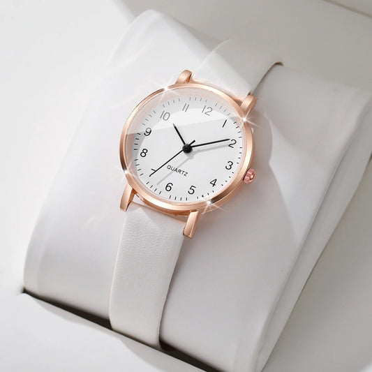 Fashion Small Dial Women Watches Simple Leather Strap Ladies Quartz Wristwatch Reloj Mujer Girls Clock Gift（Without Box）