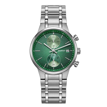 BERNY Watches for Men Fashion Casual Multi-function Chronograph Quartz Men's Watch Luminous Date Colorful Sports Wristwatch