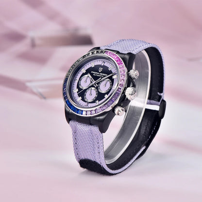 PAGANI DESIGN Luxury Men's Mechanical Watch 40mm Multifunctional Timing Watch Rainbow Bezel Sapphire Glass Men's Watches PD1732