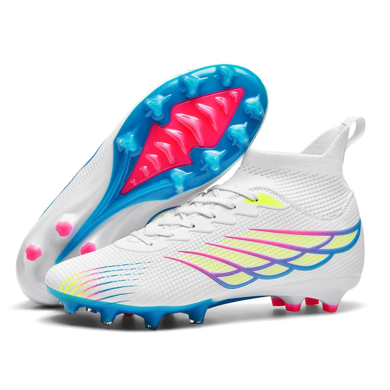 Superfly FG Football Boots Outdoor Soccer Cleats Black Shoes Soft Sport Professional Shoes Breathable Comfortable Boots Plus Size
