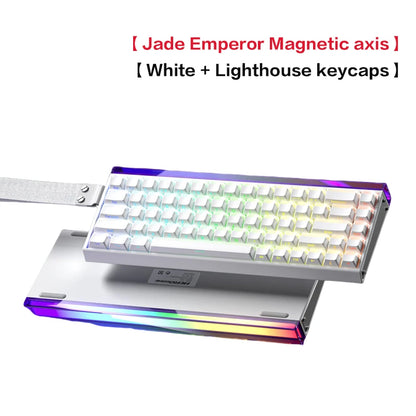 Teclado mecánico gaming AULA HERO 68 HE con eje magnético RT, cable, iluminación RGB, tasa de sondeo 8K y grabado lateral