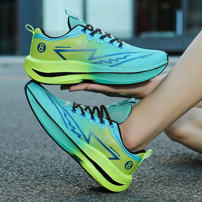 Men's Sports Running Shoes, Casual Marathon, Lightweight, Comfortable Women's Athletic Non-Slip Walking Sneakers, Outdoor Couple Shoes