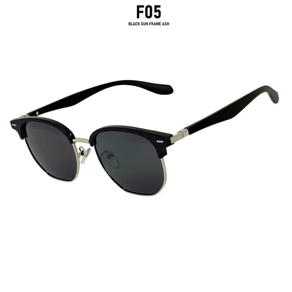 Polarized Sunglass Men Lenses Semi Rimless Vintage Retro Sunglasses Women Trendy Vacation Fashion Glasses Gafas De Sol Hombre