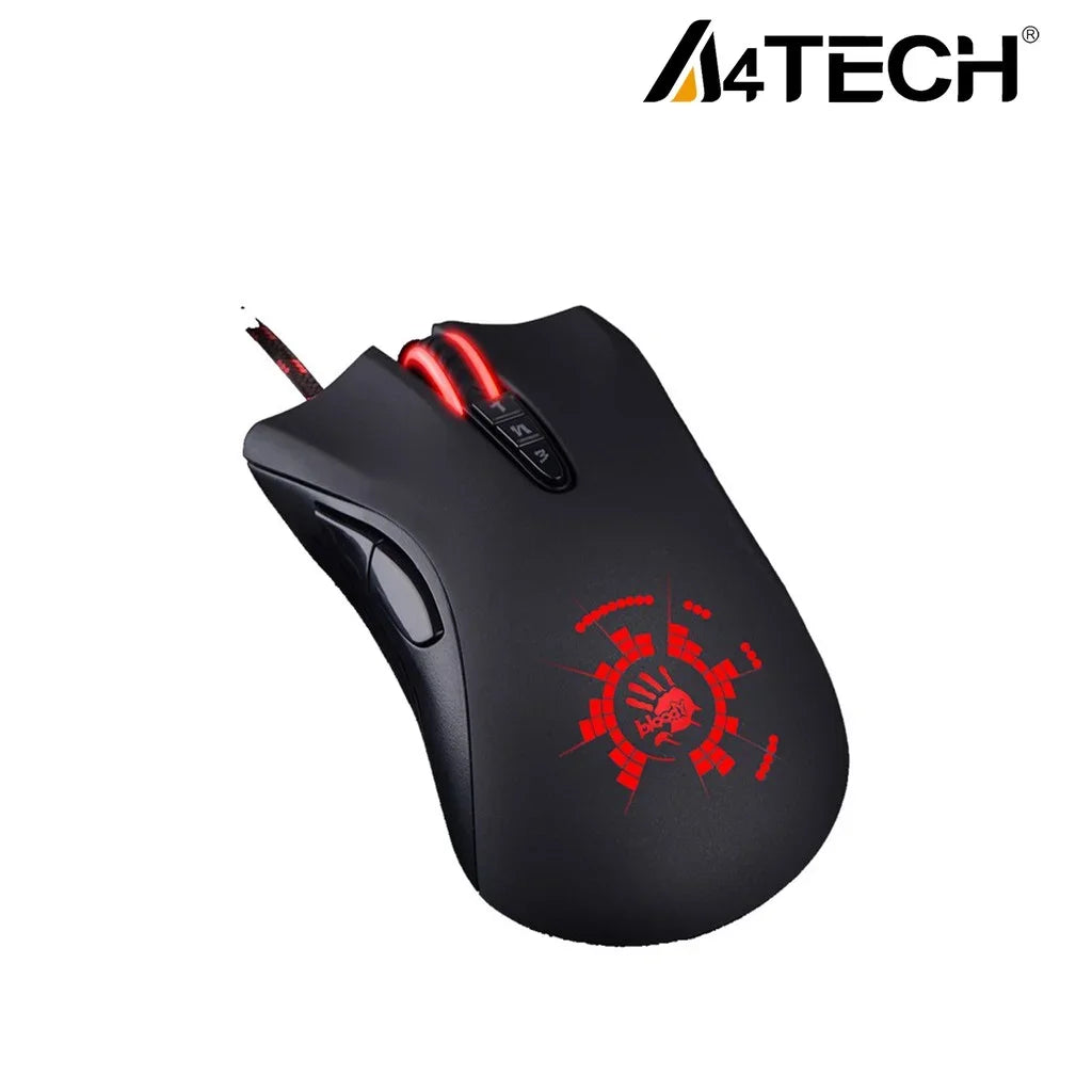 Mouse gaming cablato A4Tech Bloody A91 con macro istantanea a un clic, Macro Drive Io1.1, motore ottico e 8 macro programmabili