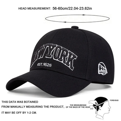 Unisex New York Letter Embroidery Baseball Caps Spring and Autumn Outdoor Adjustable Casual Hats Sunscreen Hat Sports Golf Cap