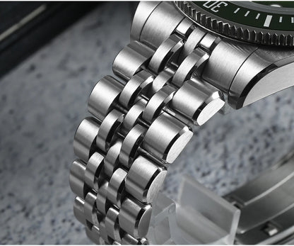 Orologio subacqueo di lusso da uomo San Martin 40mm, Miyota 9015, quadrante smaltato sunburst, automatico meccanico, impermeabile 200m, SN0148