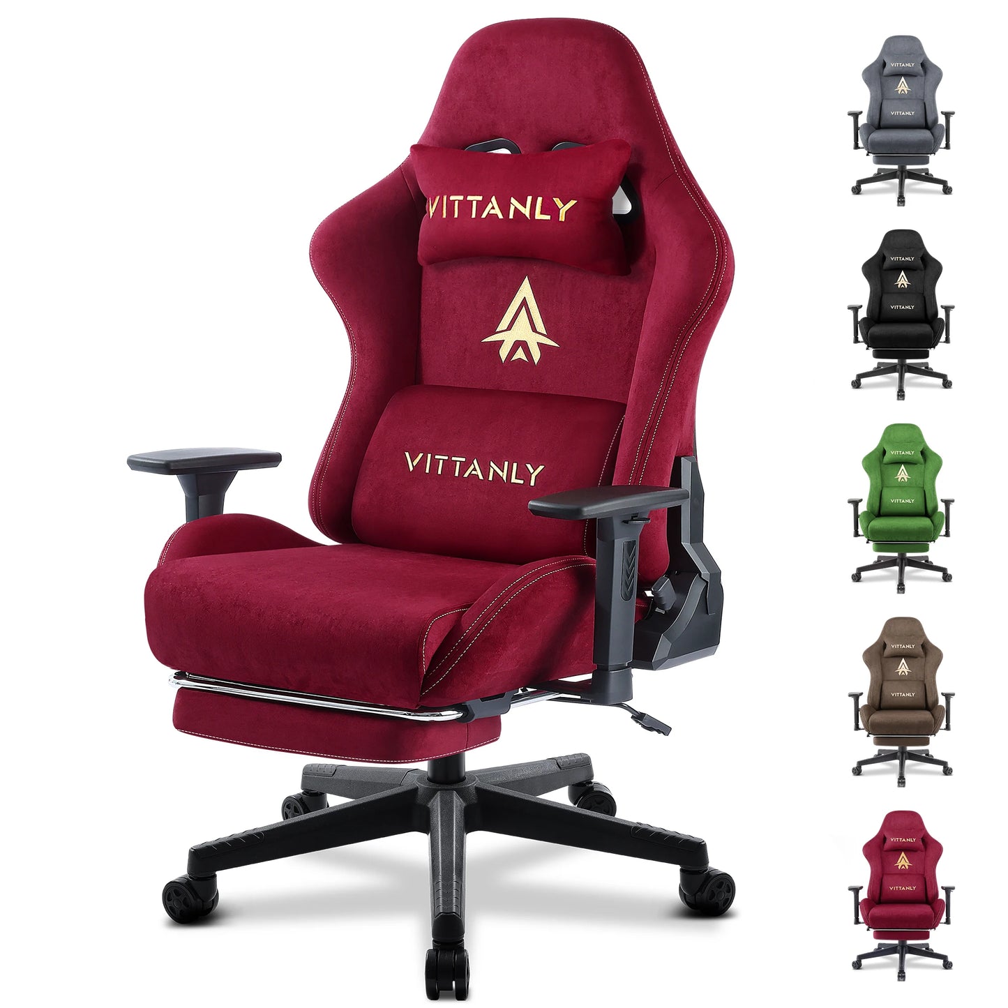 Kitinjoy High Quality Gaming Chair with Footrest, Ergonomic Adjustable Computer Chair, Comfortable Office Chair with Footrest Support for Gaming & Work