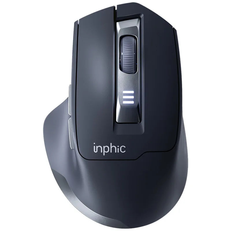 Inphic M9 Kabellose Maus 2.4G USB-Empfänger Wiederaufladbar Type-C Stummschaltungstaste Energieanzeige Ergonomische universelle Office-Maus