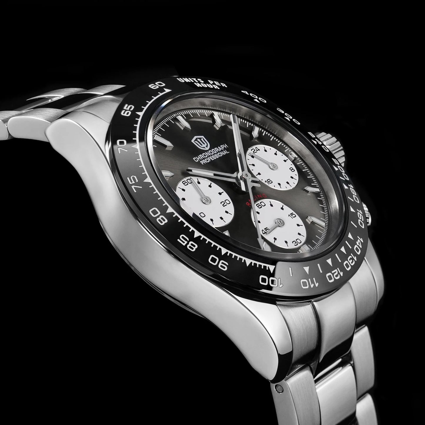 Watchdives WD16500 V2 Men's Watch VK63 Quartz Movement Chronograph Wristwatch Stainless Steel Sapphire Crystal Luminous Watches