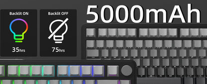 Teclado mecánico ATTACK SHARK X85 trimodo Gasket 75% con perilla CNC, acolchado de 5 capas, hot-swap, retroiluminación RGB y NKRO