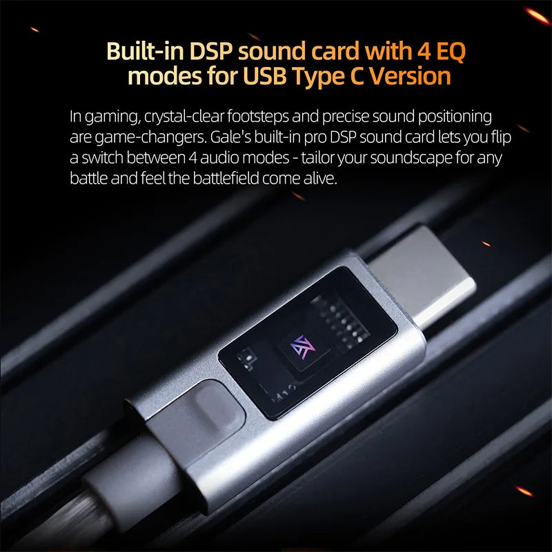 Auriculares IEM Gaming KZ Gale – Monitores In-Ear HiFi com driver superlinear e cabo de 2 pinos destacável banhado a prata