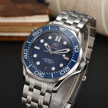 DWAYNE CAMPBELL Top Luxury NH35 Men's Automatic Mechanical Watch Ceramic Bezel Waterproof Classic Business Wristwatch