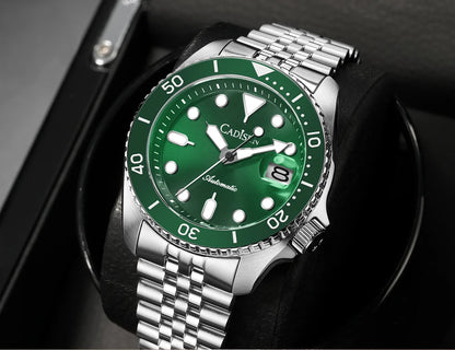 CADISEN New Luminous Men Mechanical Wristwatches Ceramic Bezel Sapphire Glass Automatic Watch Men Relogio Masculino