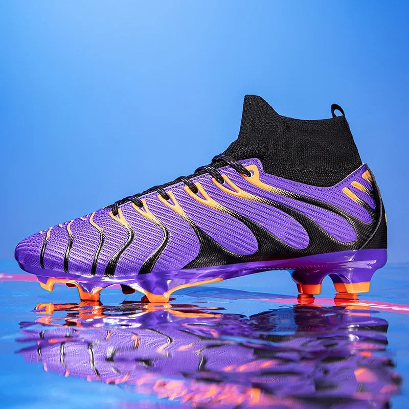Chaussures de Football pour hommes, chaussures de Sport FG/TF, bottes d'entraînement en plein air pour garçons, antidérapantes, longues pointes, Futsal d'intérieur confortables
