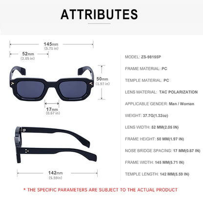 Polarized Square Sunglasses Men 2026 Luxury Brand Designer New Fashion Rectangle Sun Glasses For Women Driving Shades Eyewear