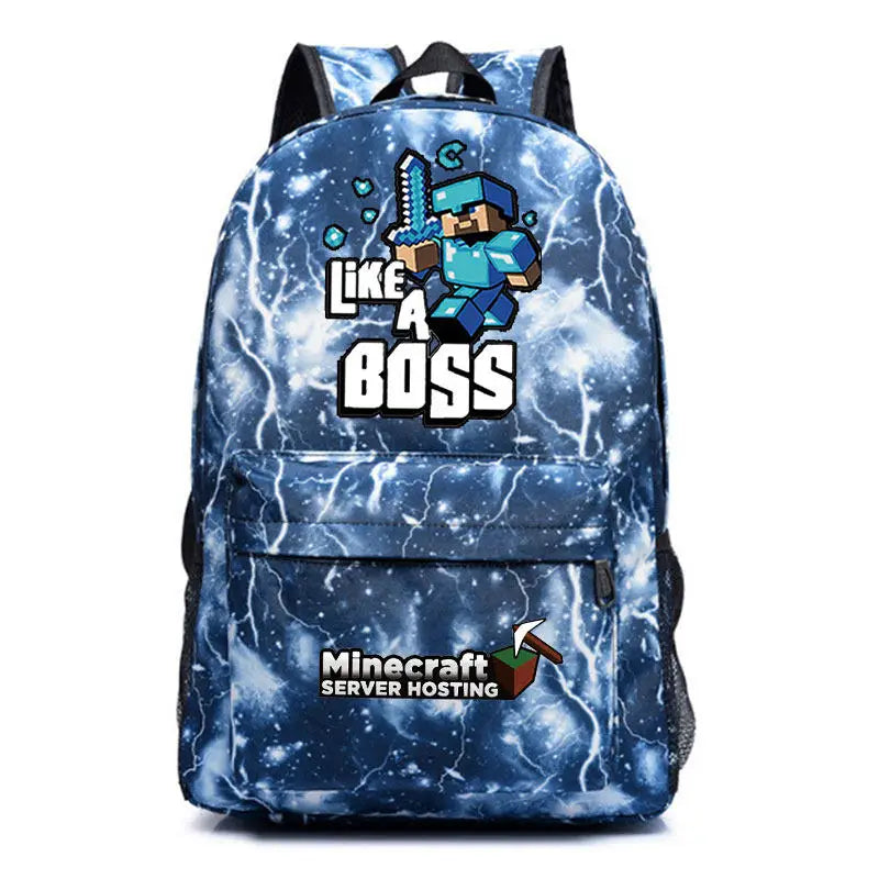 In Stock Minecraft Enderman Creeper Graphic Printed Backpack Large Capacity Lightweight Fashion Casual For Daily Travel Outdoor