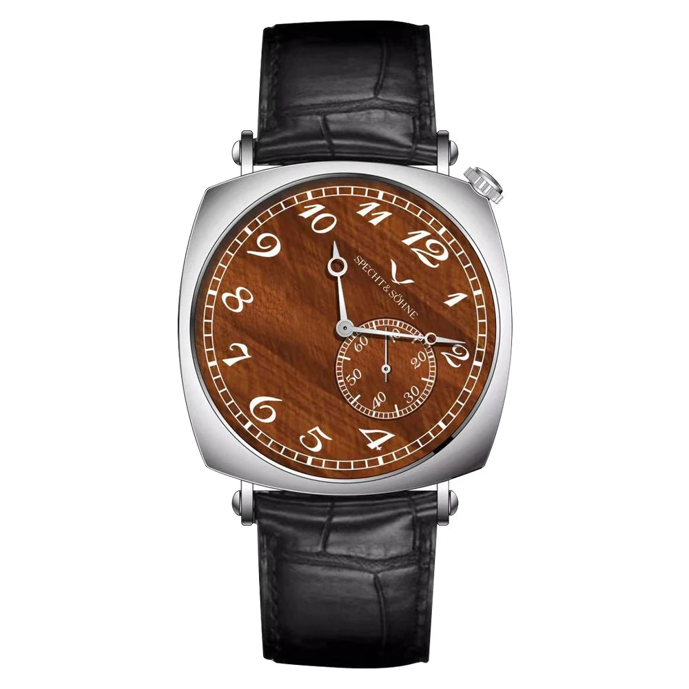 New 2026 Specht & Söhne 1921 Men's Automatic Mechanical Wristwatch Rose Gold Sapphire Crystal Genuine Leather Relogio Masculino