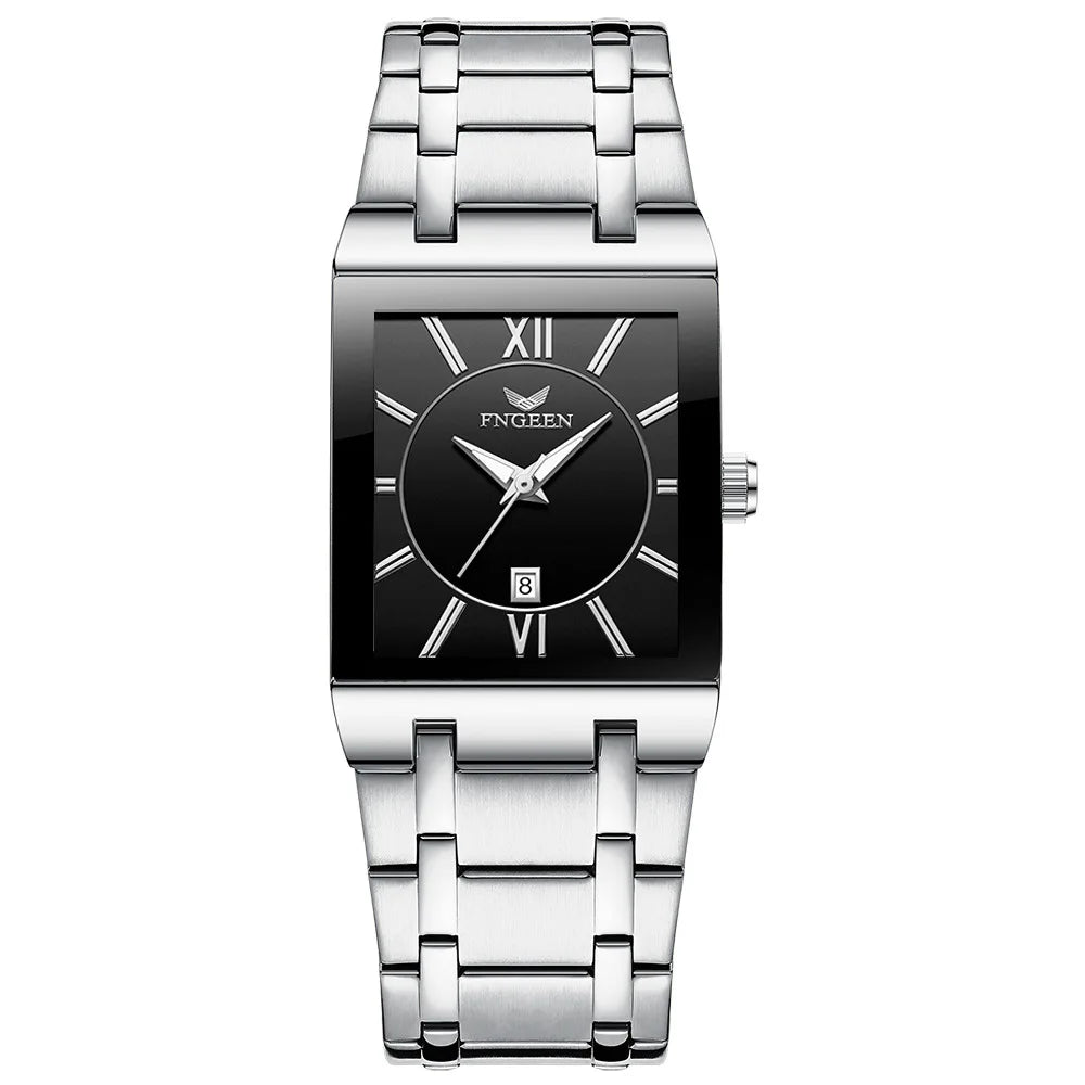 Reloj de pulsera de lujo BINBOND con mecanismo de cuarzo de alta precisión para hombre, luminiscente, resistente al agua, con fecha automática, fabricado en acero inoxidable duradero y de estilo informal.