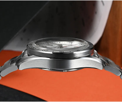 Reloj de lujo para hombre San Martin 39mm con esfera de aventurina, NH34 GMT automático mecánico, zafiro, resistente al agua, luminoso, SN0129