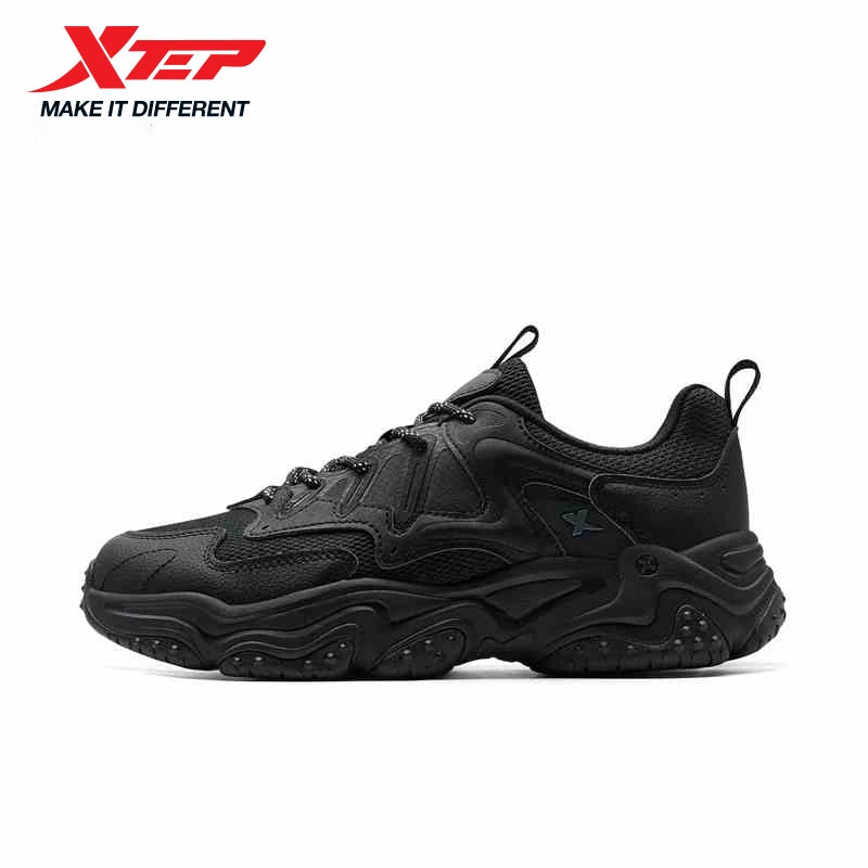 Xtep casual shoes 2025 spring and summer lightweight sports shoes with thick sole, fashionable street style sneakers 875319320004