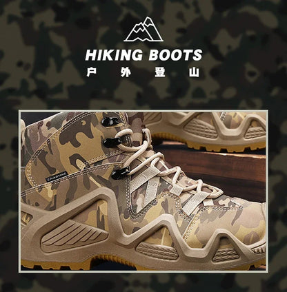 Anti Slip and Wear-resistant Hiking Shoes Comfortable Desert Work Boots Autumn Winter Platform and Ankle Boots, Men's Snow Boots