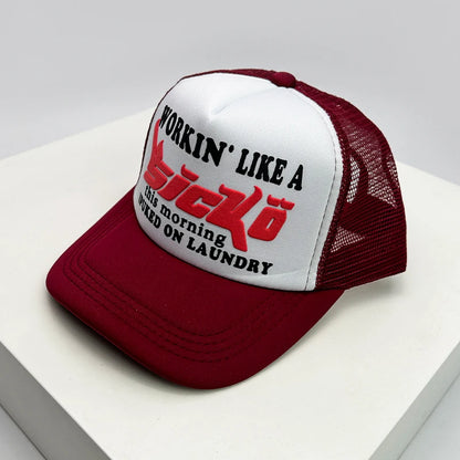 Trucker-Caps im amerikanischen Stil mit Cruise-Print, Anime-Motiven und neuem Schriftzug – atmungsaktive Baseballmützen mit Netzfutter für Herren und Damen, vielseitig kombinierbar