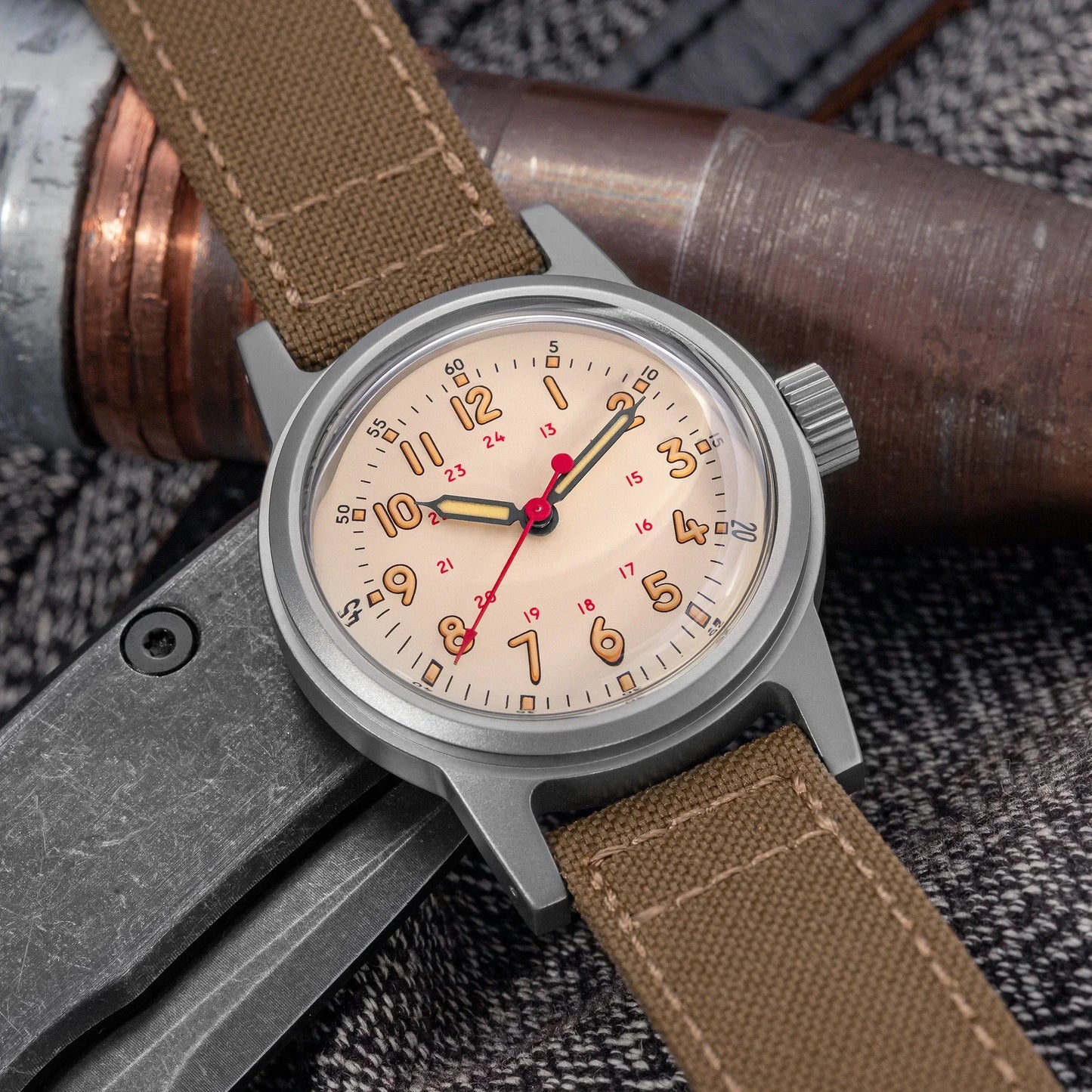 THORN Retro Military Watch 36mm Watch Made of NH35A Movement SHY-043 Sport Watch Unisex Men's and Women's Luxury