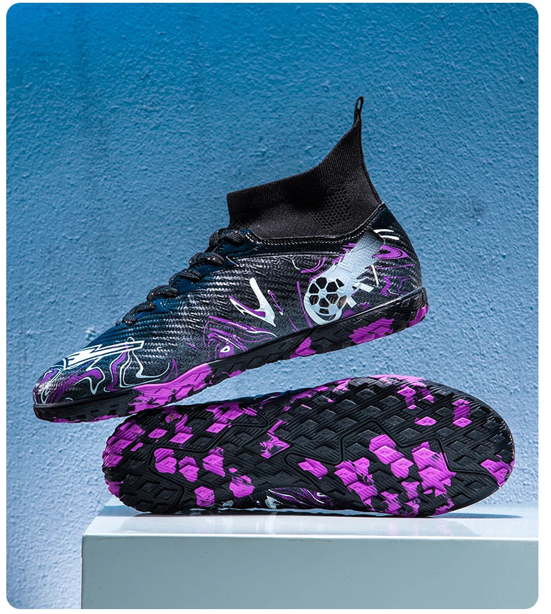 Men Professional Football Shoes Society Cleats Soccer Shoes Original Indoor Football Field Boots Grass Training TF/FG Sneakers