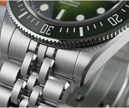 Orologio subacqueo di lusso da uomo San Martin 40mm, Miyota 9015, quadrante smaltato sunburst, automatico meccanico, impermeabile 200m, SN0148