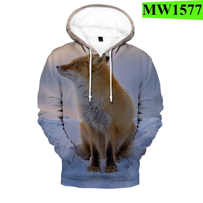 Hip Hop Popular Novelty Comfortable Fox 3D Print Hoodies Sweatshirts Men/Women Sweatshirt Adult/Child Casual Pullovers