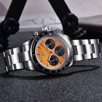 Orologio da uomo RollsTimi – Cronografo al quarzo di lusso, vetro zaffiro con trattamento antiriflesso, impermeabile, luminescente – Idea regalo per uomo