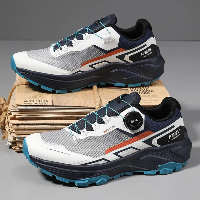 Scarpe da running da uomo primavera/estate, scarpe da trekking outdoor resistenti all’usura con chiusura BOA, stile sportivo e casual traspirante