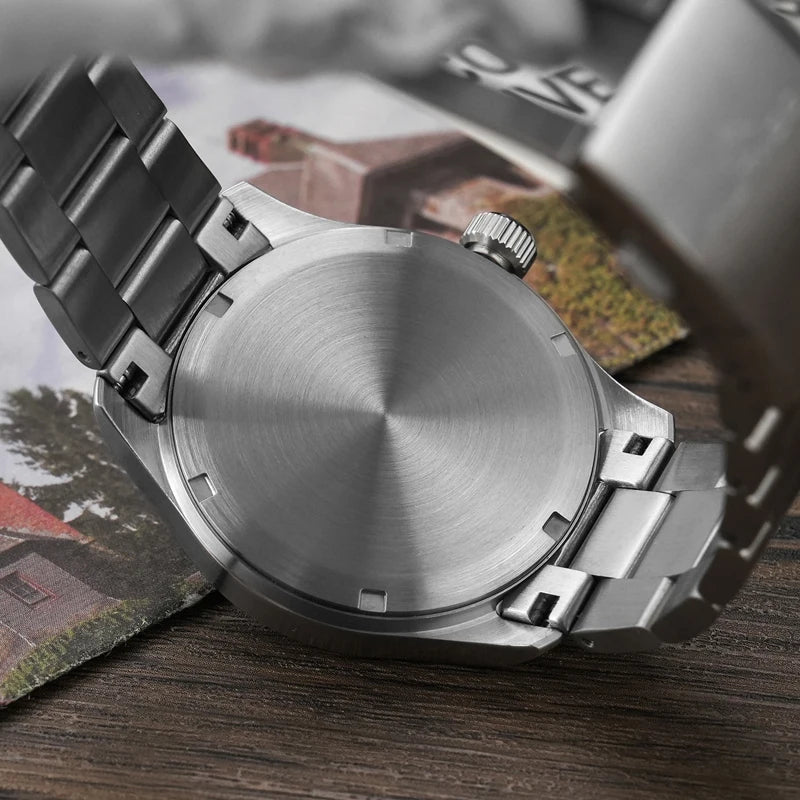 Militado ML08 Quartz Watch  VH31 Movement Steel Strip Sapphire Crystal Vintage Watch 10Bar Waterproof BGW9 Luminous Mens Watch