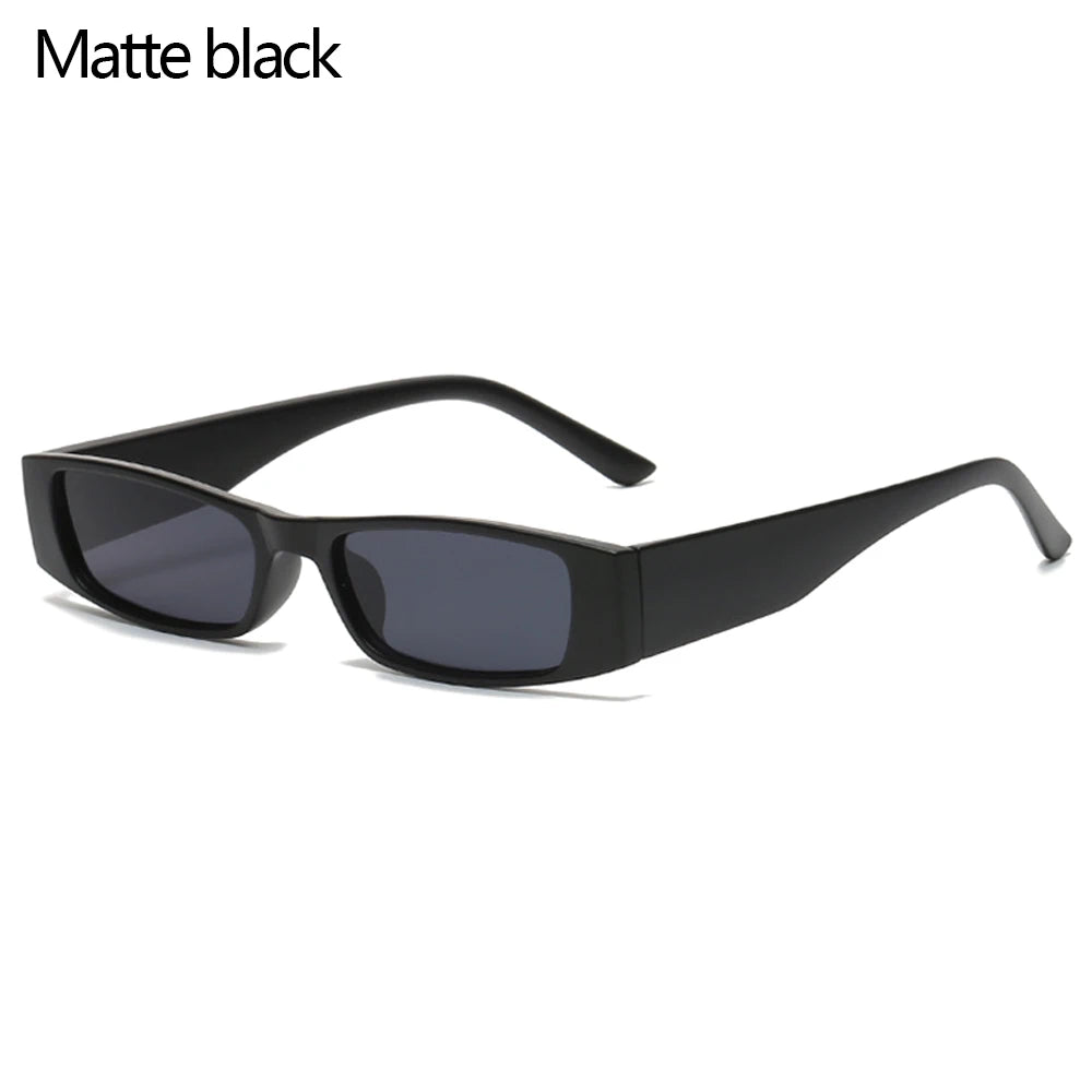 Small Rectangle Sunglasses Women Men Retro Narrow Frame Leopard Vintage Square Sun Glasses Female Punk Cat Eye Eyewear Oculos