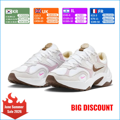 Chaussures Nike AL8 pour femme : en mesh respirant, style rétro, légères, semelle épaisse, basses, pour l'extérieur, résistantes, décontractées, de course à pied, HM3691-130