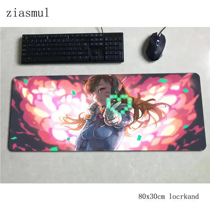 Tapete de rato gamer Overwatch Aestheticism 800x300x3mm, tapete de rato para portátil gaming, mousepad Cartoon, tapete de secretária para PC