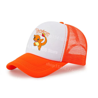 Baseball Cap Adjustable for Pokemon Hip Hop Breathable Mesh Hats Cute Cartoon Anime Outdoor Sport Shade Caps Gifts