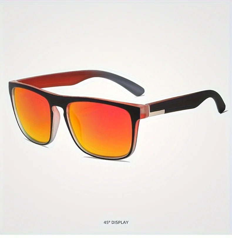3Pcs Fantasy Gradient Mutipcolor Square Polarized Sunglasses AntiGlare UV400 Glasses Summer Party Driving Fishing Christmas Gift